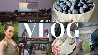 Strawberry Festival, Drive-In Theater + Target Haul | End of Summer Mom Vlog