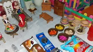 👉 ASMR Mini Food Unboxing & Clay Dollhouse Decor | Relaxing Candy & Papad Sounds | Tiny Food Heaven
