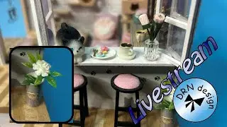 Cat Cafe Garden Room Box - Miniature - part 10
