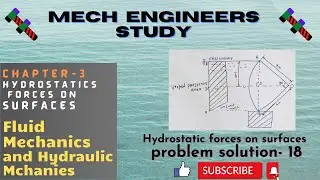 Hydrostatic forces on surfaces problem and solution-18  #mechengineersstudy