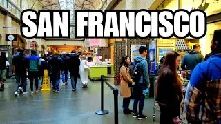SAN FRANCISCO Walking Tour - Ferry Building Market Place Tour (Feb. 2024) | 4K 60fps