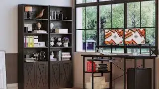 Vintage Black Bookshelf with Cabinet: A Versatile and Stylish Storage Solution