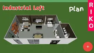 Industrial Loft plan and design || Area 45'/23'ft || Riko Plan 0017