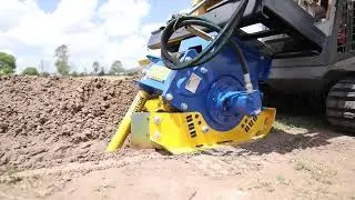 MT900 Trencher on a Skid Steer