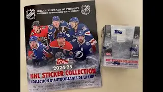 2024-25 Topps NHL Sticker Collection Hockey Box Break and Review