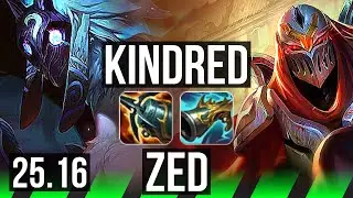KINDRED vs ZED (JGL) | 11/2/8, Legendary | KR Grandmaster | 25.16