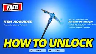How to ACTUALLY Unlock The De-Rezz De-Stroyer Pickaxe FOR FREE in Fortnite!