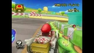 Mario Kart Wii CUSTOM MEGA MUSHROOM MUSIC USING A PAL PITCH VIDEO I CREATED YESTERDAY
