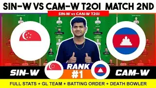 SIN-W vs CAM-W , SIN-W vs CAM-W , Singapore Women vs Cambodia Women 2ND T20I Match 