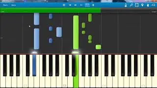 Birdy   Skinny Love Bon Iver   piano tutorial piano lesson Synthesia 100% speed 1 2