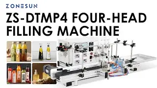 ZONESUN 4 Nozzles Automatic Magnetic Pump Liquid Filling Machine ZS-DTMP4