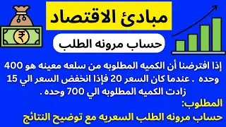 مبادئ الاقتصاد | حساب مرونات الطلب | العرض والطلب وتوازن السوق