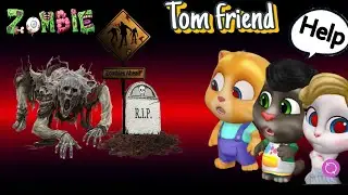 zombies atteck for tom friend game ||| help me AMONG US|| talking Tom friend