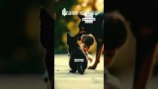 how small cat save a child😱😱😱 #shorts