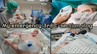 My 3rd Emergency C-section Birth Vlog 2025 || 38 weeks pregnant 🤰|| Baby Gender Reveal Emotional