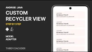 RecyclerView Java Android Studio tutorial 2024| Step by Step | Thirdy Gayares