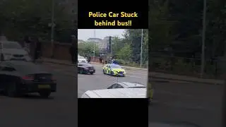 Police Car Stuck Behind Bus in Cambridge!