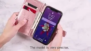 JEEHOODCover.com For iPhone Butterfly Embossed Wallet Stand Case
