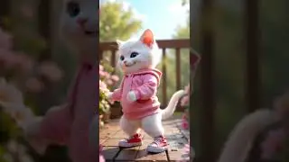 Cute Dancing Cat Ever in Hoodie and Sneakers!#shortsfeed #cute #cat #funnycat #funnyshorts #shorts