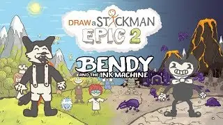BENDY AND THE INK MACHINE Draw a Stickman Epic 2 Gameplay - BORIS Is Super Hero - Boris Save Bendy