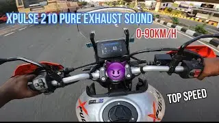 #2025 Xpulse 210 pure exhaust sound⚡️❤️&zwj;🔥in city roads| ഒന്നു Topspeed അടിച്ചല്ലോ Guys 😉😏