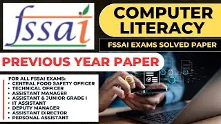 FSSAI Computer Literacy Previous Year Question Paper | FSSAI Computer Literacy Solved Question Paper
