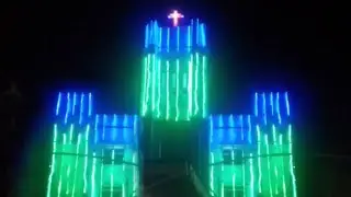 Church lighting design RGB Pixel LED Building decoration | LED Belt running controller | Pixel Arts