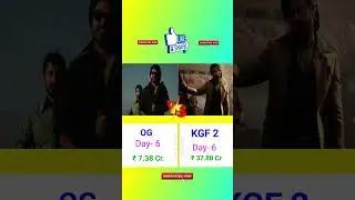 OG V/S KGF 2 India Net Collection Day- 6 || #og #ogmovie #pawankalyan #kgf2 #yash #shorts