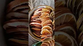 Cum uscam fructe pentru decorul de Crăciun. 🍊🍋🍈🎄 #decor #decorcraciun #craciun #driedfruits