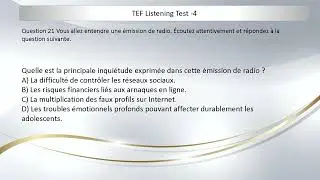 TEF Canada &ndash; Compr&eacute;hension Orale