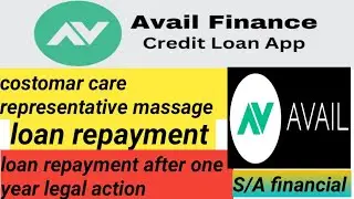 Avail finance repayment. after 1 year all details available in this video. #youtube #loan #loanapp