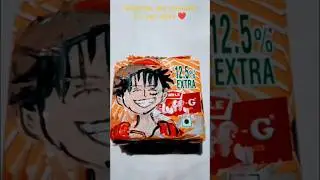 Luffy drowning on Parle-G #shorts #art #drawing  #trendingshorts  #viralshort  #ytshorts #anime