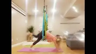 Monday needs movement.   Yoga trapeze and mat, feeling stretchy