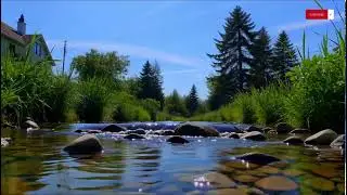 Morning Forest Nature Sounds 🌿 Babbling Brook & Soft Piano for Relaxation