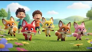 Five Little Red Foxes Scamper Scamper Scamper | Nursery Rhymes for Kids & Baby Songs