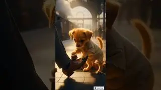 &ldquo;Little Puppy Cleans Shoes at Station to Feed Hungry Sister 😢 | Heartwarming Dog Story&rdquo;  #shorts