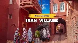 [4K] Abyane village || Walking in a Historic Stepped Village with Red Mud Houses 