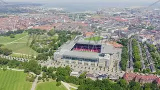 Copenhagen, Denmark. Parken Stadium (Telia Parken) is a stadium in Copenhagen. Venue of matches UEF
