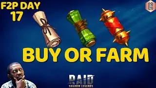 F2P Day 17: Buying Mastery Scrolls in Early game VS Farming Scrolls | Raid: Shadow Legends