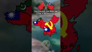The Chinese civil war in 40 seconds #mapper #europe #geography #history #mapping #china