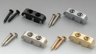 360&deg; View: Musiclily Pro 25mm Brass Bass String Guide Retainer Tree for 5-String Electric Bass