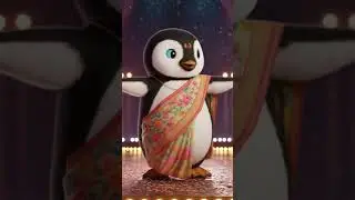 Penguin in a Saree Twirls Like a Queen 👑🐧💃 | #Shorts #PenguinDance #NotSoNormal