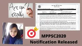 MPPSC 2020 - Notification Released Full Details | MPPSC2020