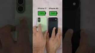 iPhone 17 vs iPhone Air Battery Drain Test #shorts