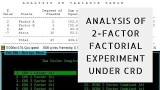 Analysis of two factor factorial experiment under CRD