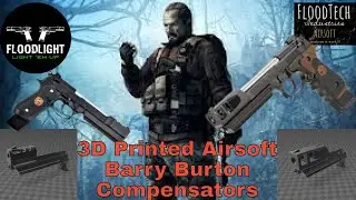 3D Printed Airsoft - Resident Evil Barry Burton Pistol Compensators Project