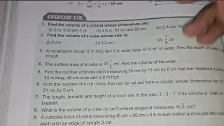 CLASS 8, BOOK NAME- NEW MATHEMATICS TODAY,EXERCISE 21B Q-9-A CUBOIDAL BLOCK OF METAL MEASURING 45 CM