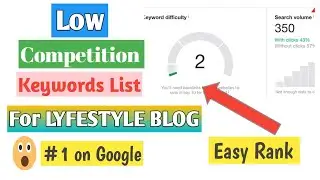 Low Competition Keywords For Lifestyle Bloggers | Micro Niche Blog Keyword list 2020 | Tech Blog YT
