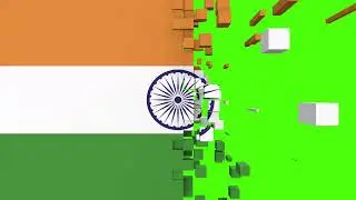Indian Flag Transition Pack Green Screen Video 4K