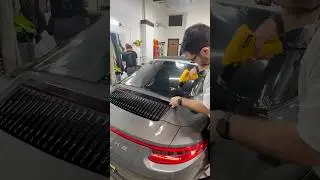 Precision tinting on a Porsche Targa with Llumar Formula One Pinnacle. Flawless results! #twt